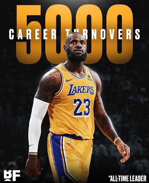 عکس| رکورد شگفت لبران جیمز در NBA » اصفهانیا