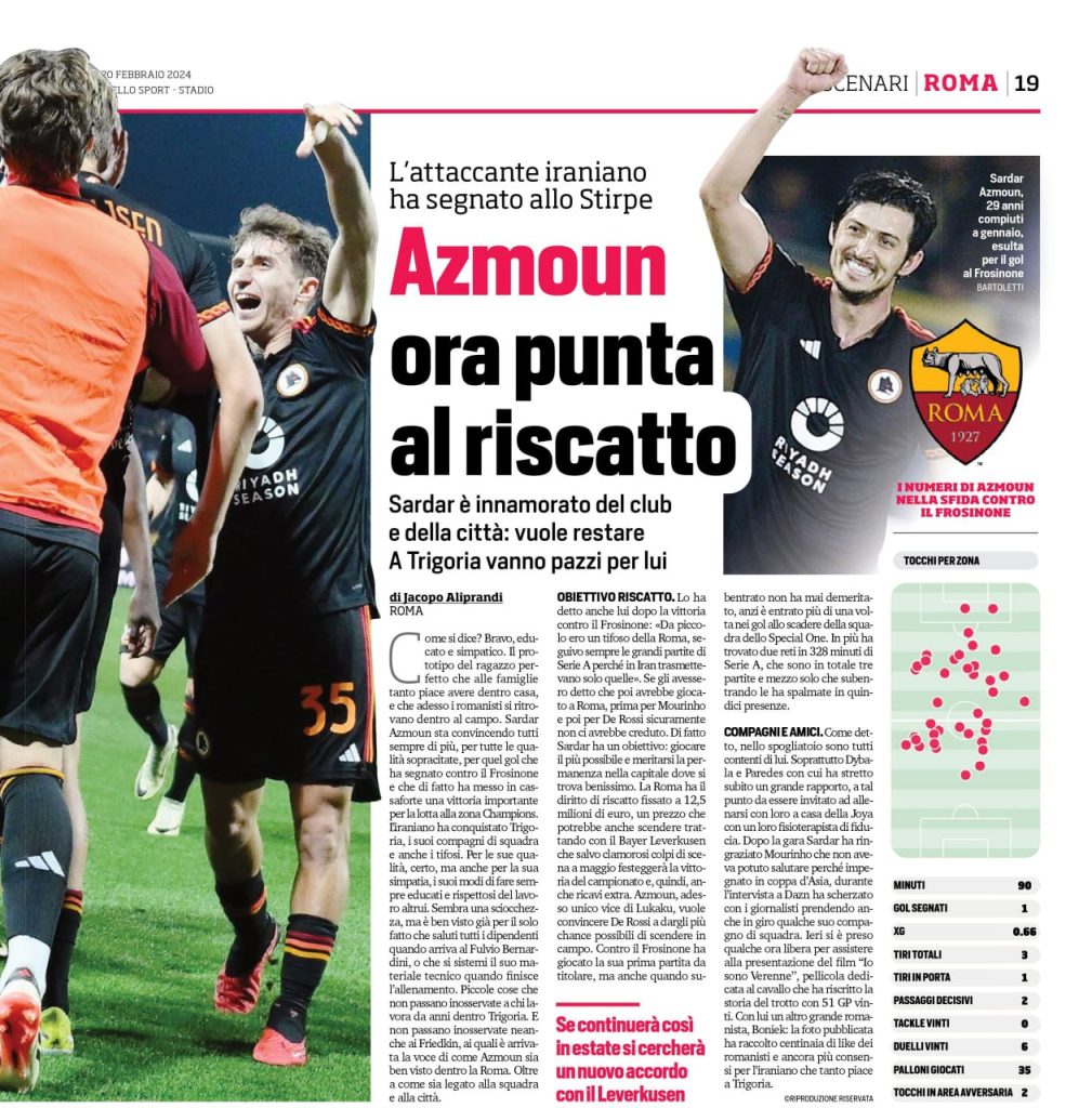 محبوبیت اختصاصی سردار آزمون؛ همه در رم عاشق او می باشند! » اصفهانیا