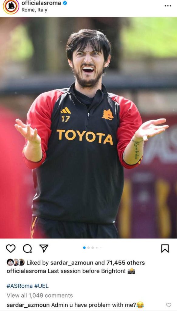 عکس‌| انتقام سردار آزمون بعد از برگشت به رم » اصفهانیا