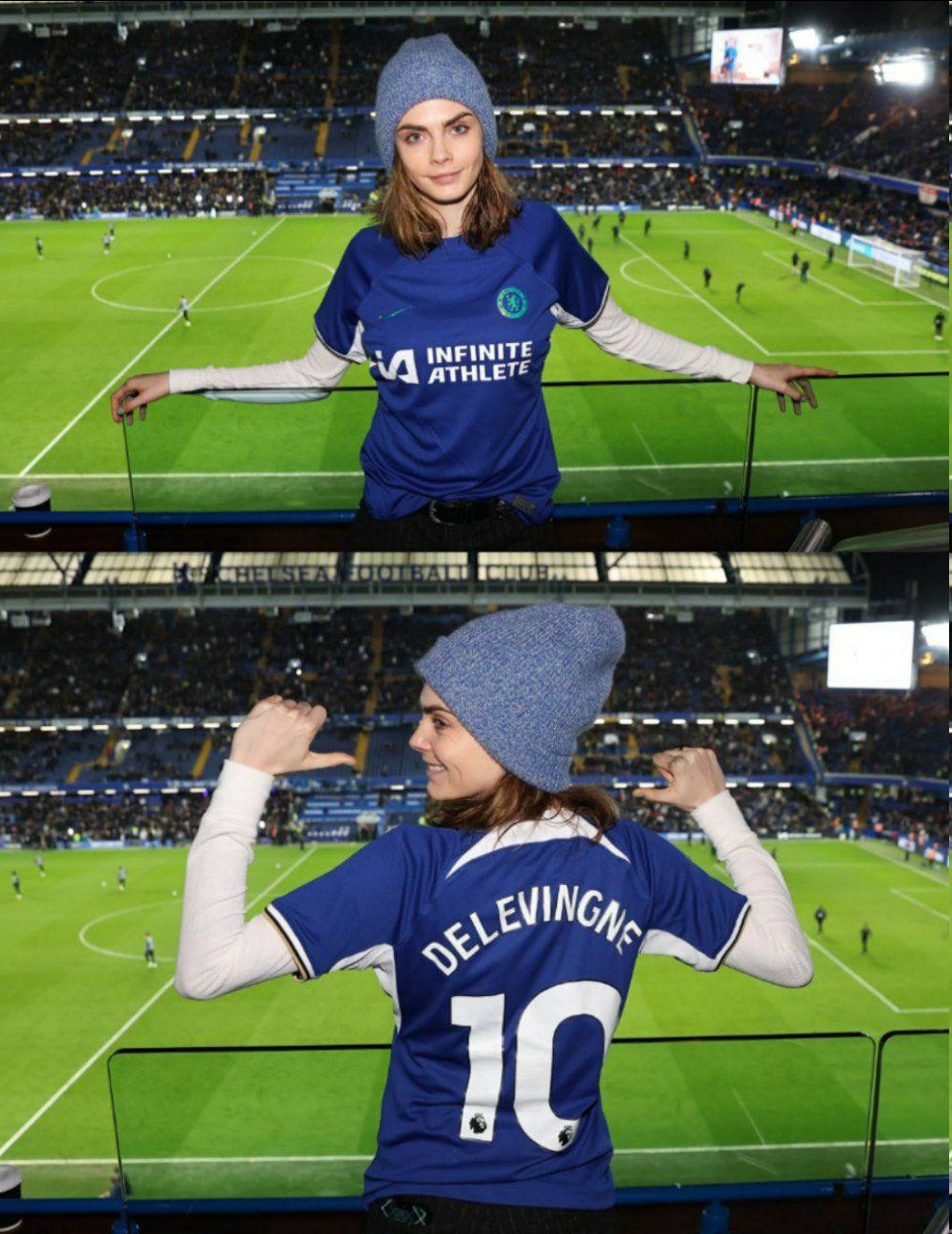 عکس| بازیگر زن مشهور تماشاگر ویژه کامبک آبی‌ها