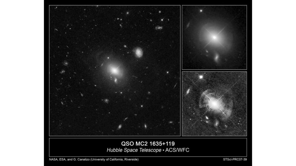 هابل تصویری از کهکشان میزبان یک اختروش ثبت کرد_اصفهانیا