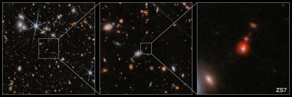 تلسکوپ جیمز وب دورترین جفت سیاه‌چاله درحال ادغام را رصد کرد