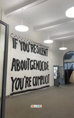 مطلب دانشجویان دانشگاه هنر برلین در رابطه غزه + عکس_اصفهانیا