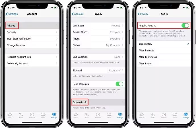 آموزش قفل کردن واتساپ | روش رمز گذاشتن با (الگو + پین + اثرانگشت)