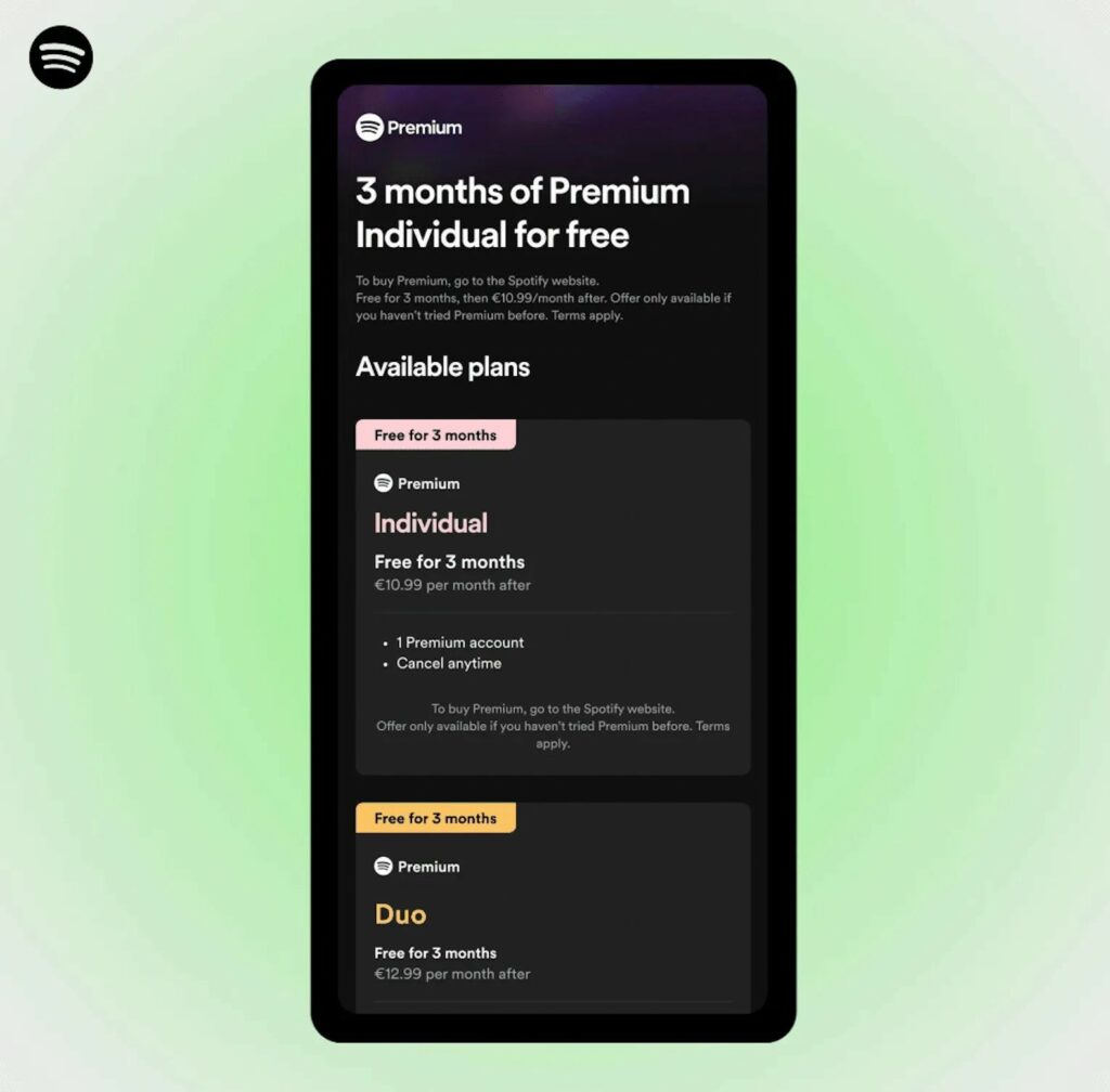 اسپاتیفای در اروپا بالاخره می‌تواند قیمت‌های خود را در iOS نمایش دهد_اصفهانیا