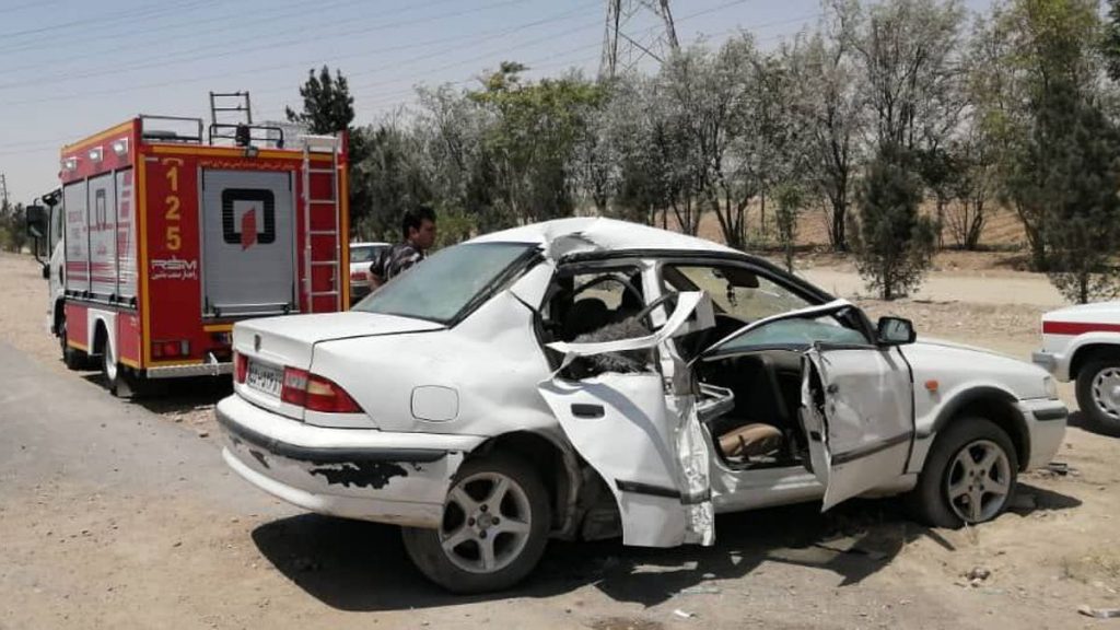 راننده سمند کنترل شدت و جان خود را از دست داد