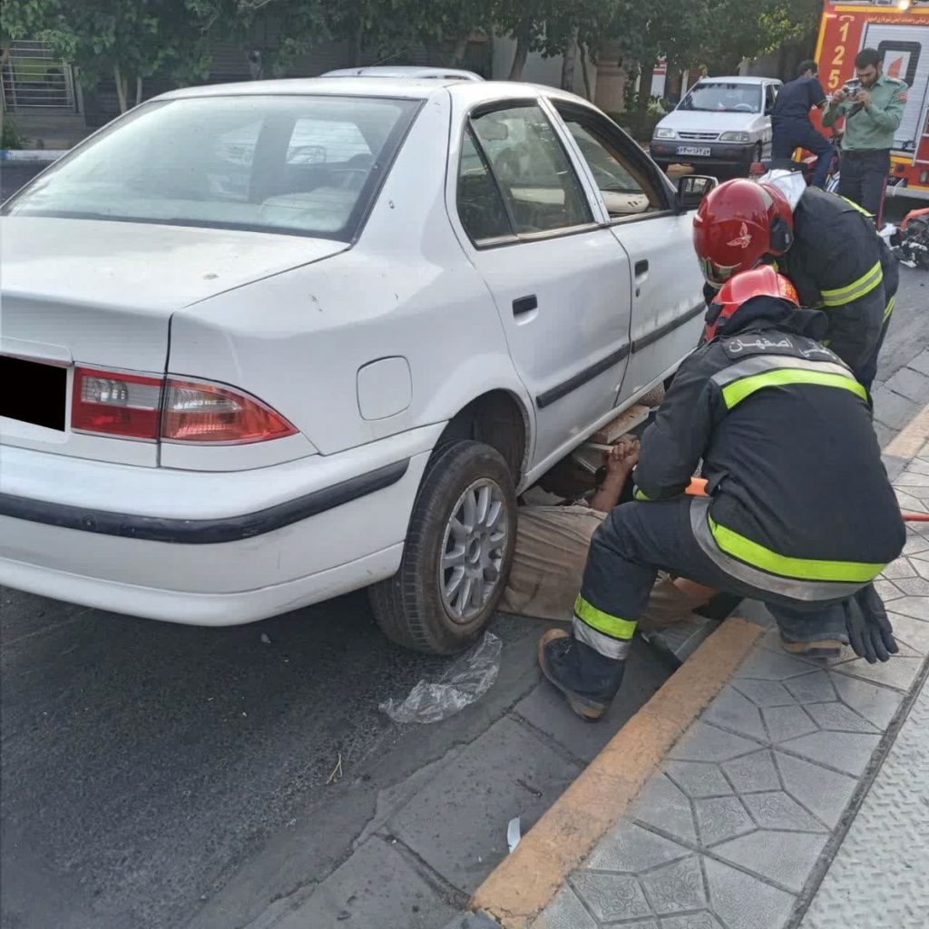 مرگ از بیخ گوش راکب موتور سیکلت رد شد+عکس