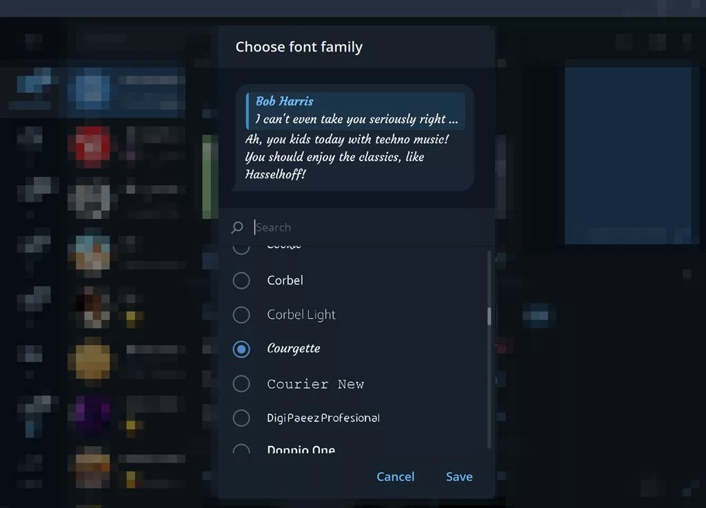 چطور فونت تلگرام را عوض کنیم؟_اصفهانیا 18 تغییر فونت تلگرام در نسخه دسکتاپ