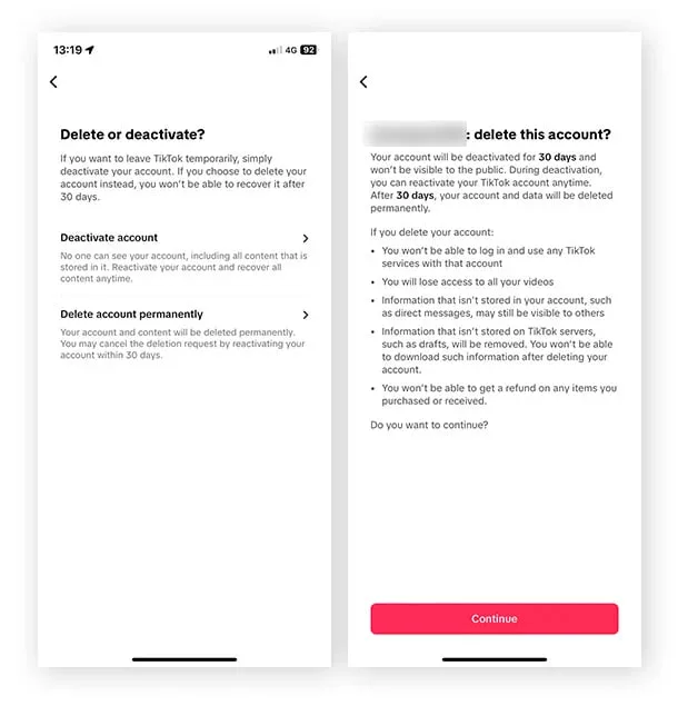 1731629874 262 آموزش دیلیت اکانت تیک تاک؛ حذف Tik Tok به طور.webp