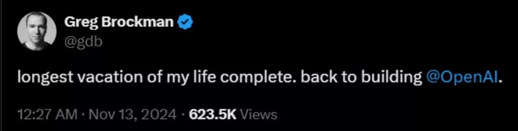 «گرگ بروکمن»، هم‌بنیان‌گذار OpenAI  از برگشت خود به OpenAI خبر داد_اصفهانیا