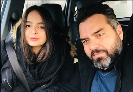 شهرام قائدی و دخترش سارینا