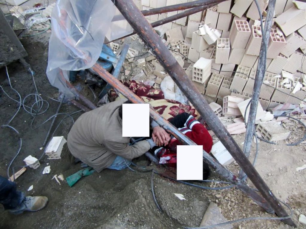 سقوط بالابر روی کارگر ساختمانی خیابان سپهسالار