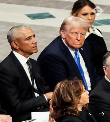 بی محلی کامالا هریس به ترامپ در مراسم تشییع جنازه جیمی کارتر! + عکس_اصفهانیا