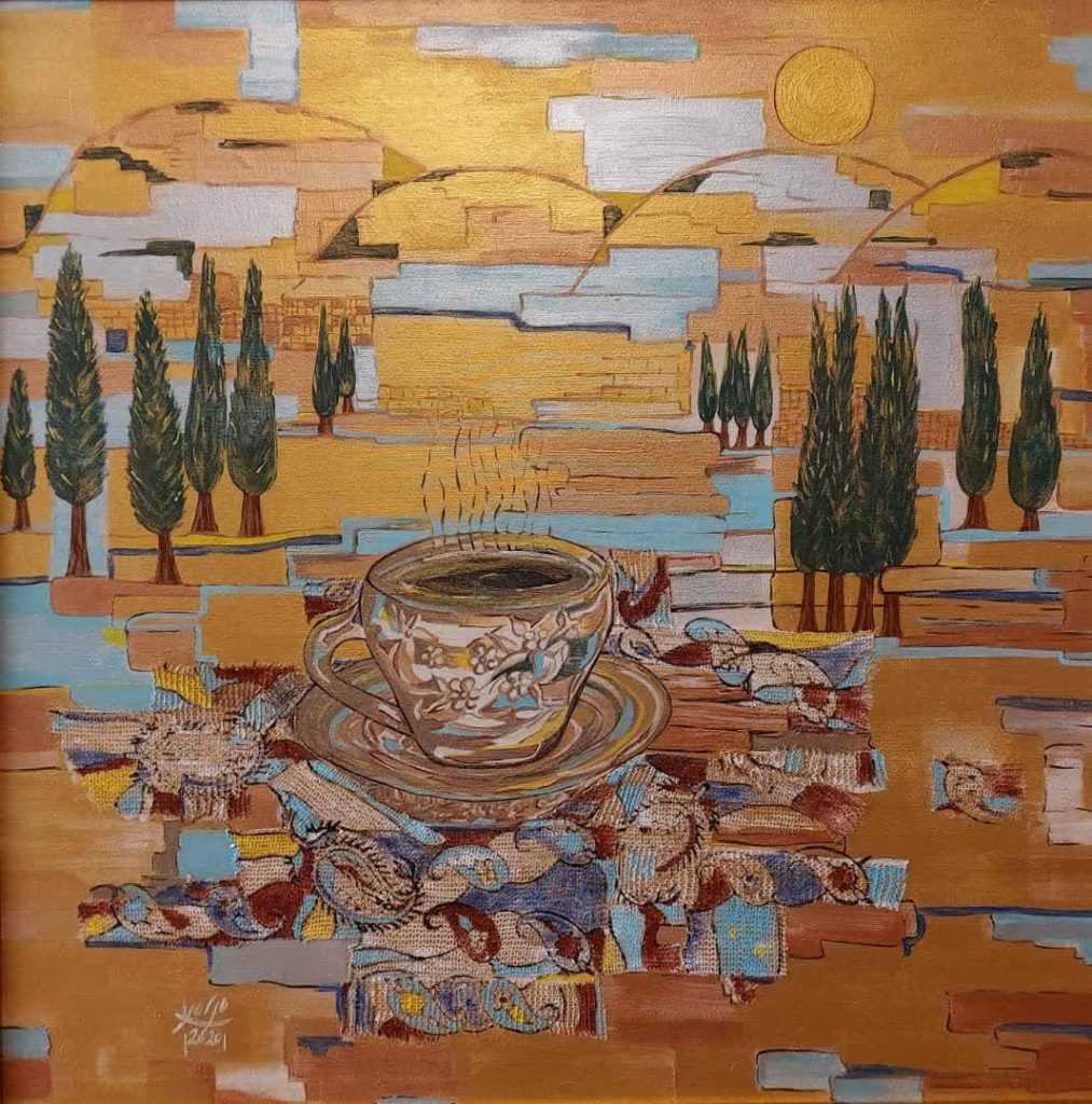 درختان، فنجان قهوه، عطر سیب