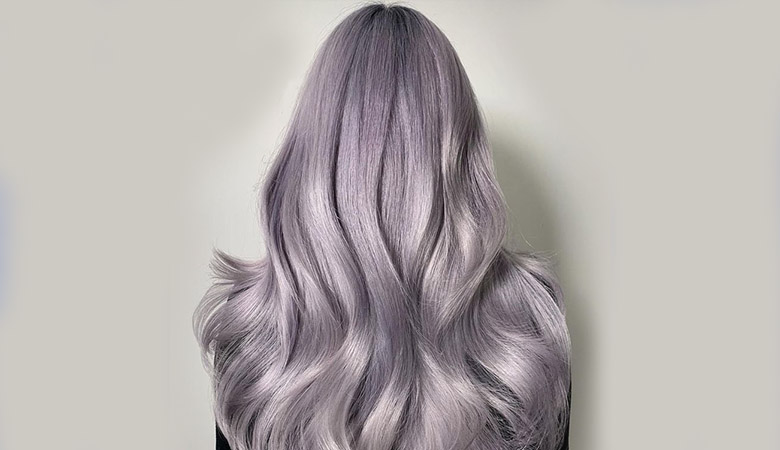 رنگ مو صدفی با واریاسیون بنفش