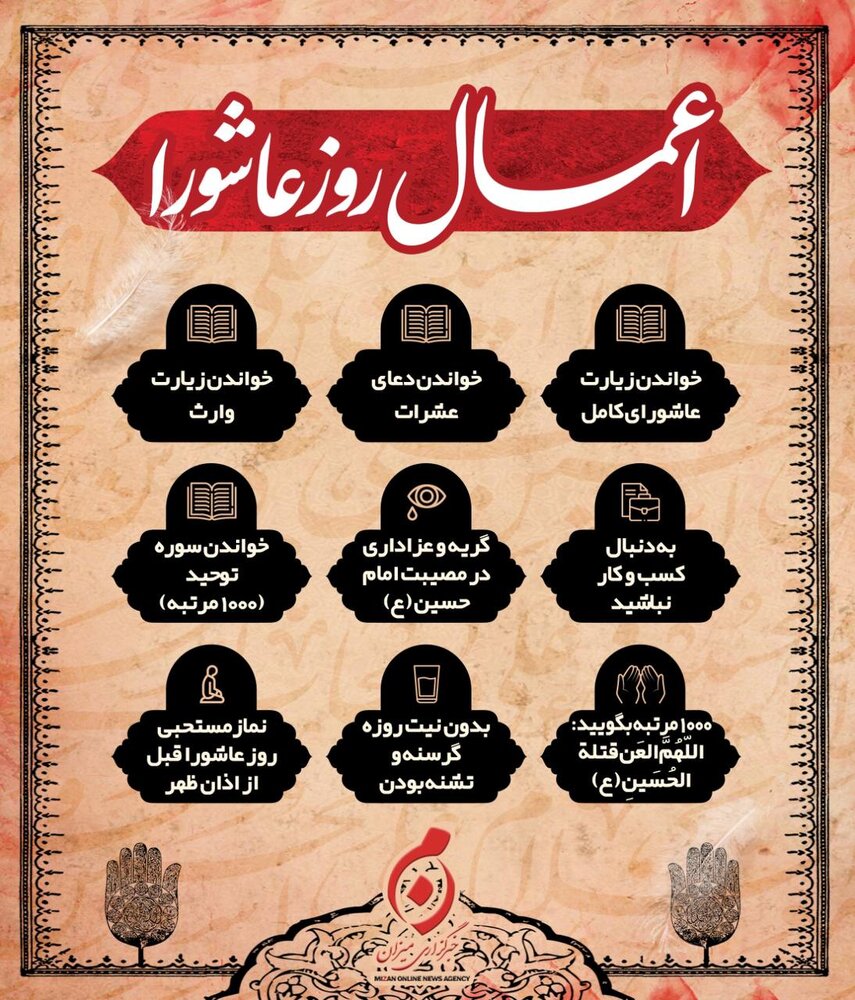 اینفوگرافیک اعمال روز عاشورا