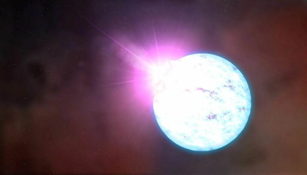 تصویر هنری از فوران یک مگنتار