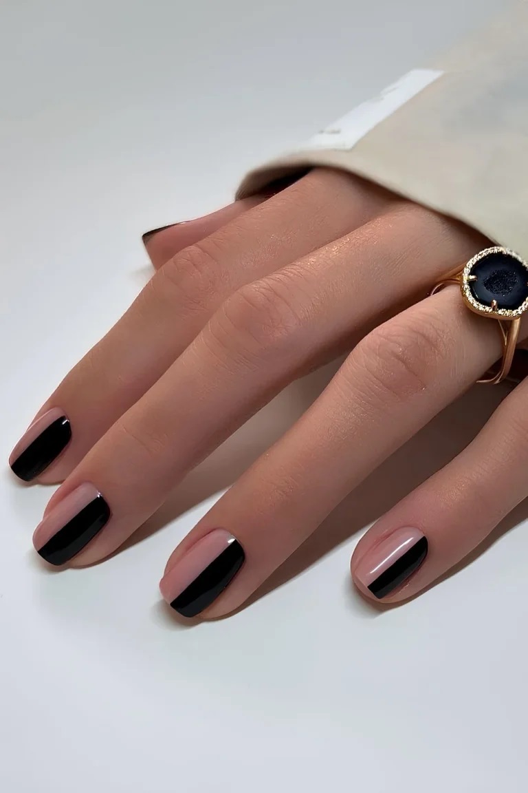 مدل لاک و دیزاین ناخن مشکی اختصاصی ماه محرم 116 طرح ناخن  مشکی برای محرم