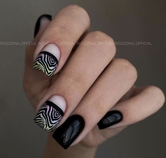 مدل لاک و دیزاین ناخن مشکی اختصاصی ماه محرم 158 طرح ناخن مشکی دخترانه