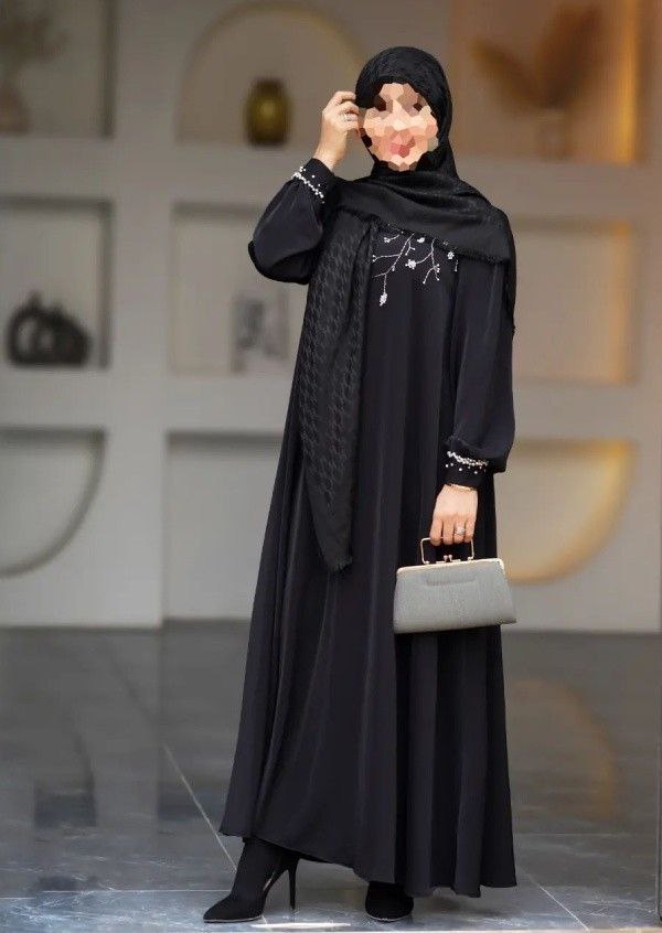 مانتو عبایی مشکی (3)