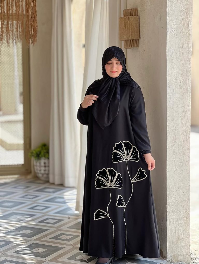 مانتو عبایی مشکی (4)