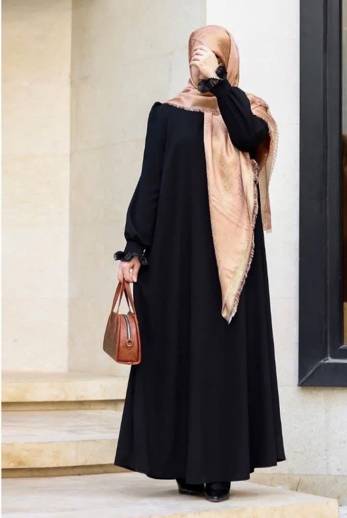 مانتو عبایی مشکی (2)