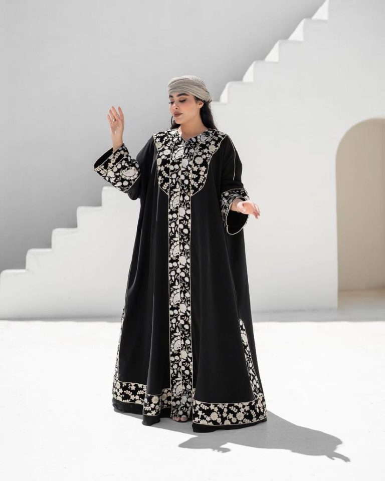 مانتو عبایی مشکی (6)