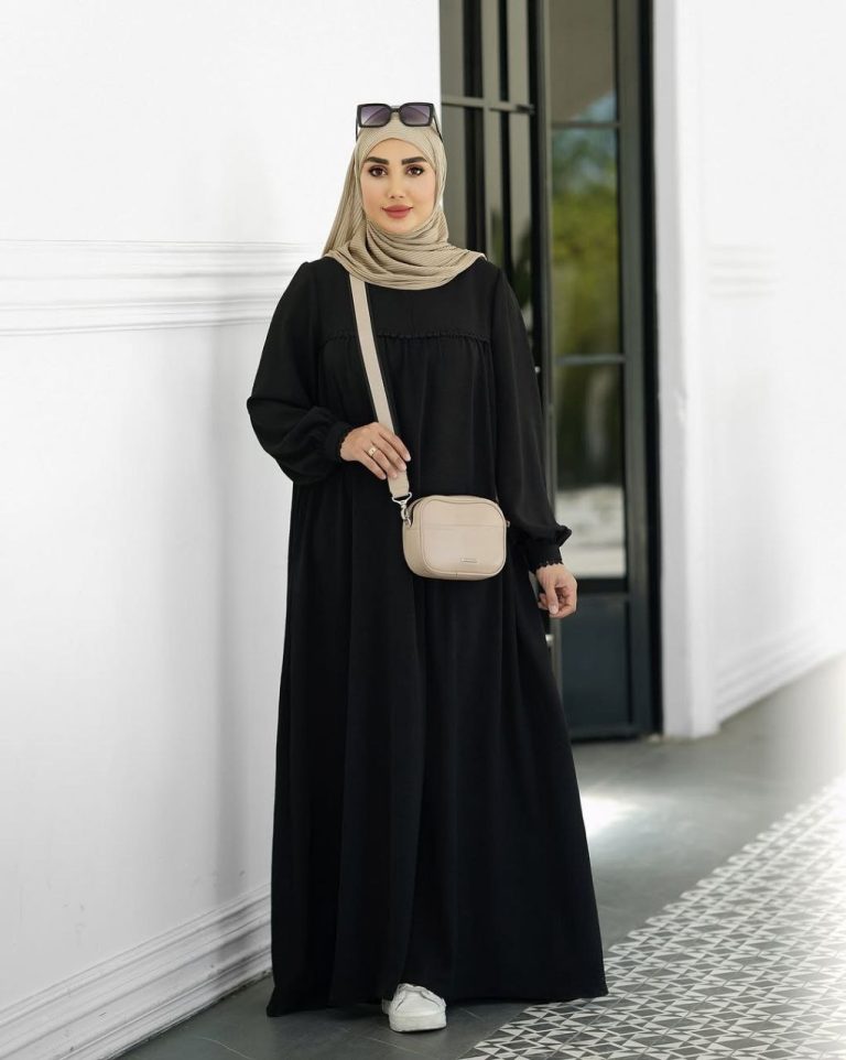 مانتو عبایی مشکی (8)