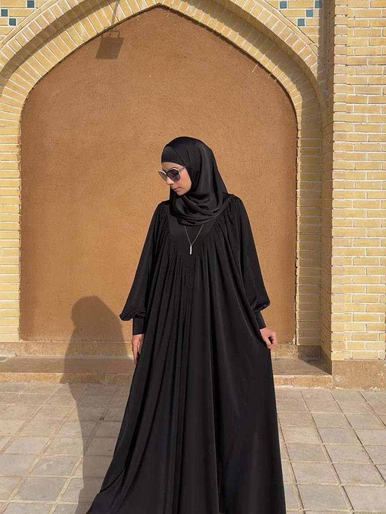 مانتو عبایی مشکی (7)