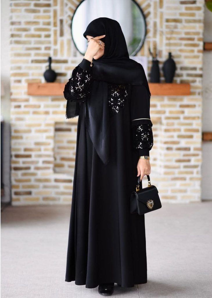 مانتو عبایی مشکی (9)