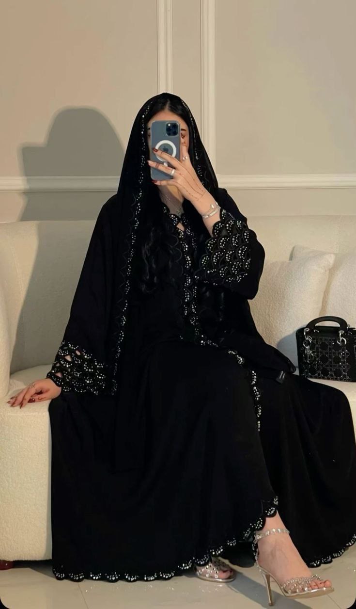 مانتو عبایی مشکی (12)