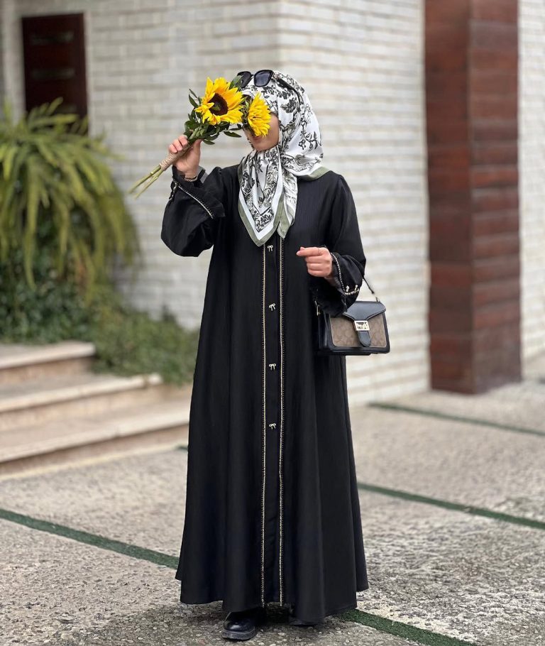 مانتو عبایی مشکی (17)