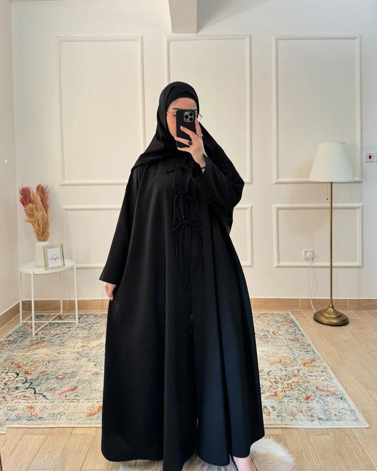 مانتو عبایی مشکی (14)