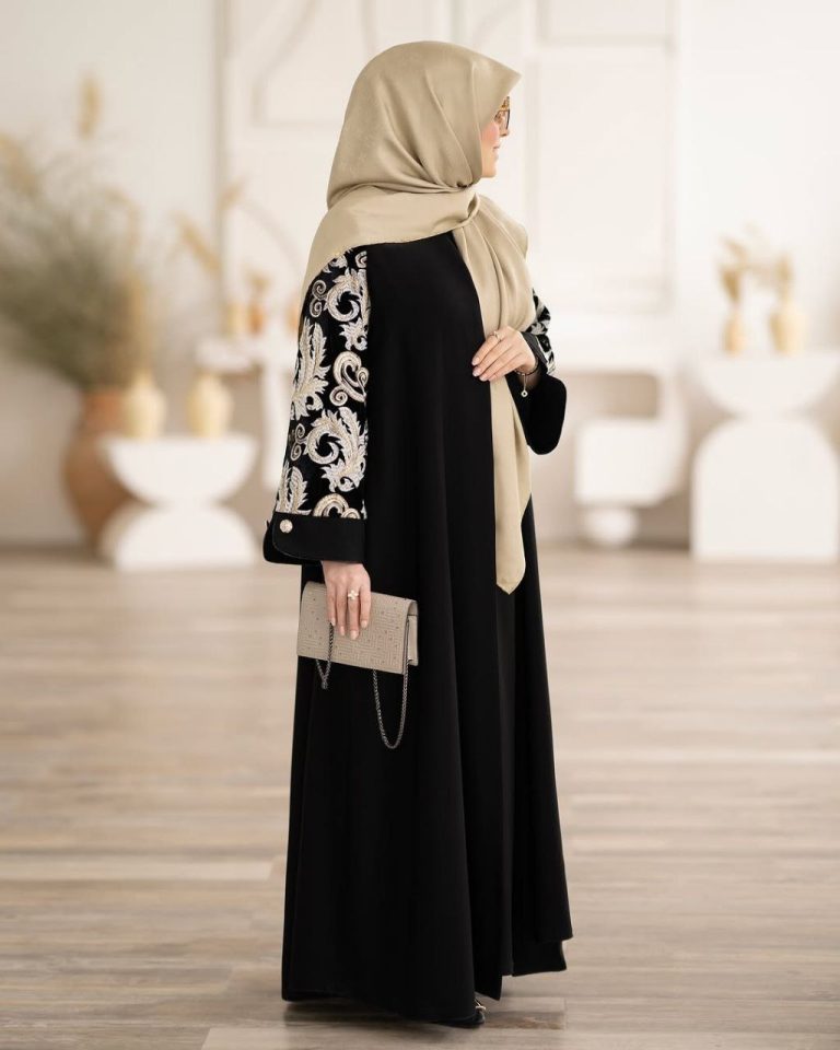 مانتو عبایی مشکی (28)