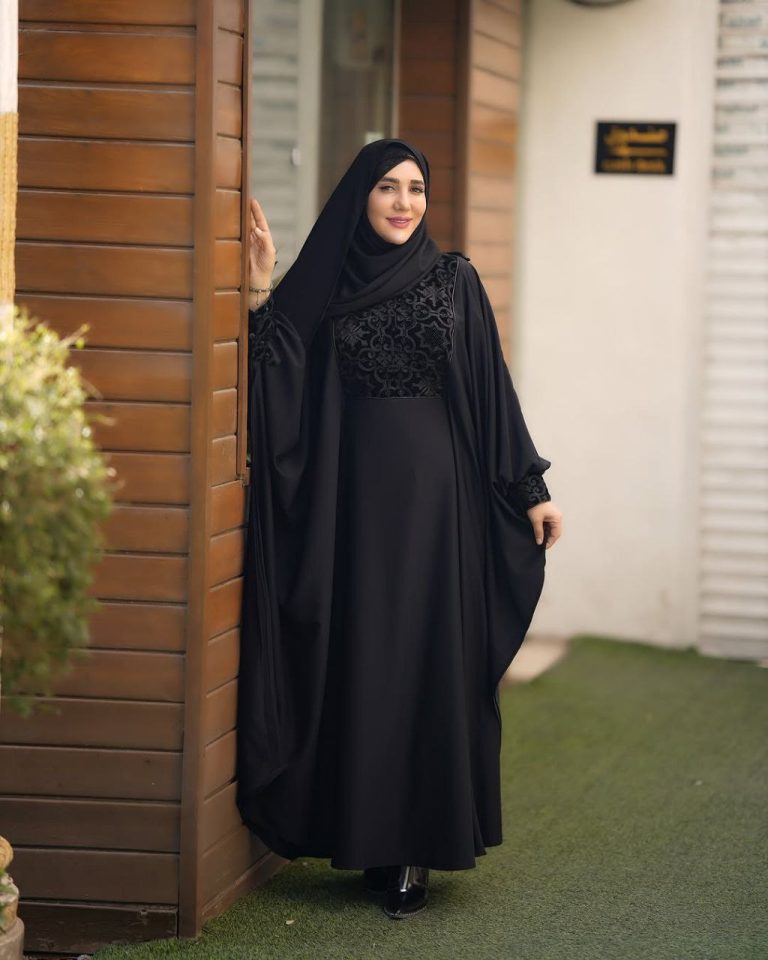 مانتو عبایی مشکی (30)