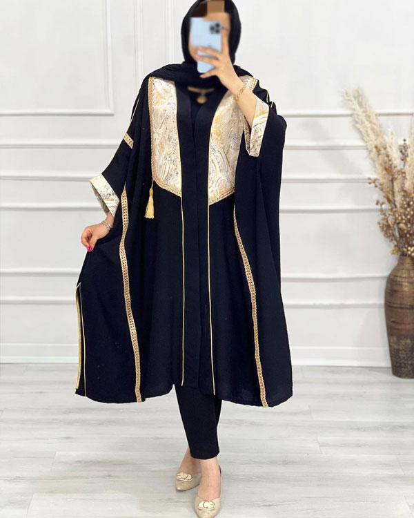 مانتو عبایی مشکی (37)