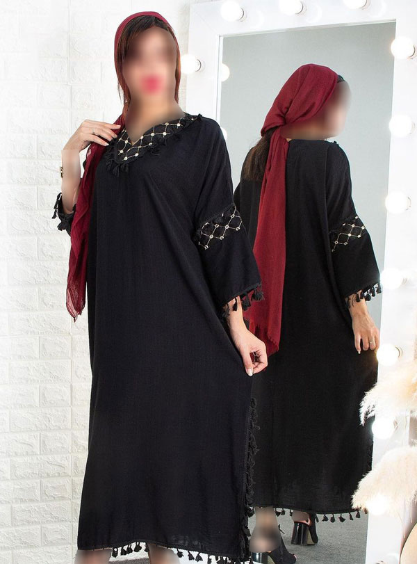 مانتو عبایی مشکی (39)