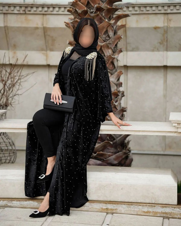 مانتو عبایی مشکی (43)