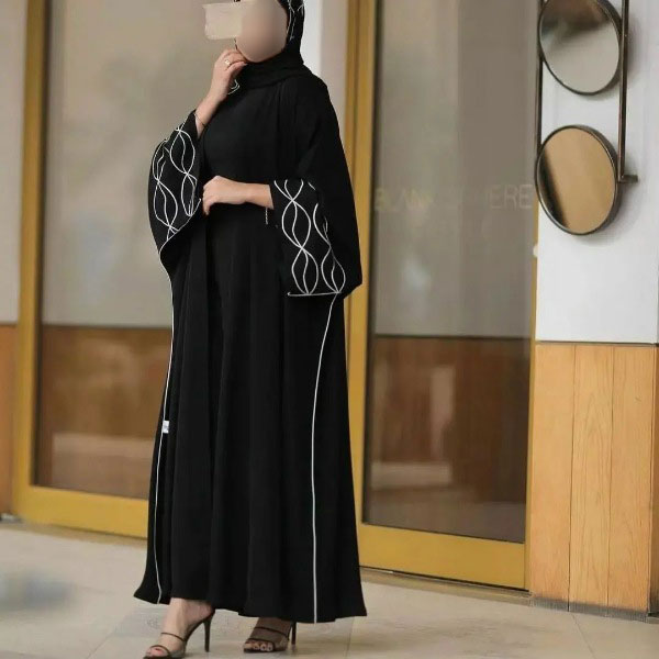 مانتو عبایی مشکی (50)