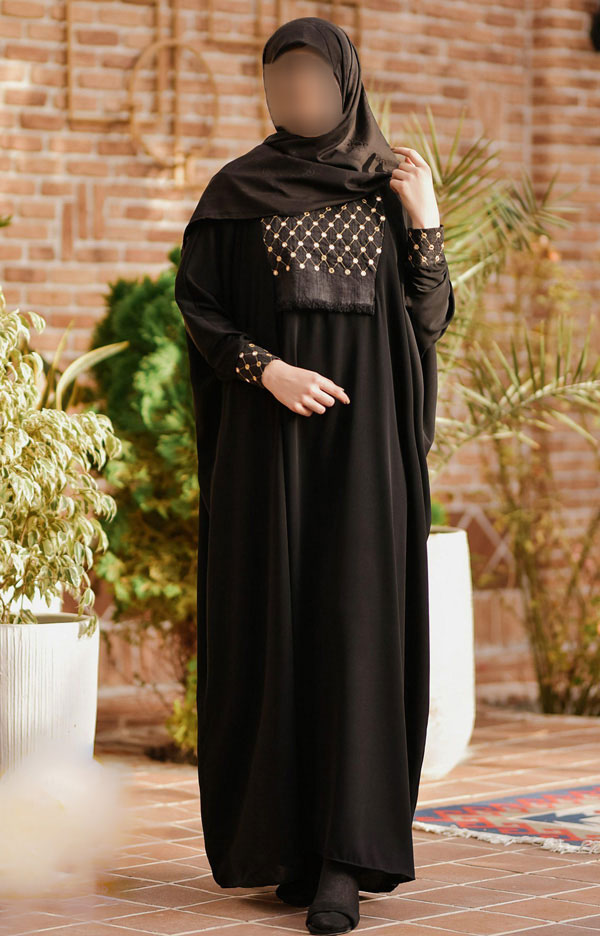 مانتو عبایی مشکی (51)