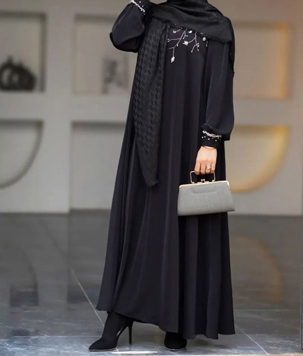 مانتو عبایی مشکی (55)