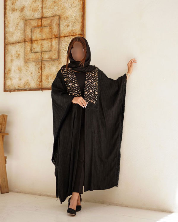 مانتو عبایی مشکی (54)