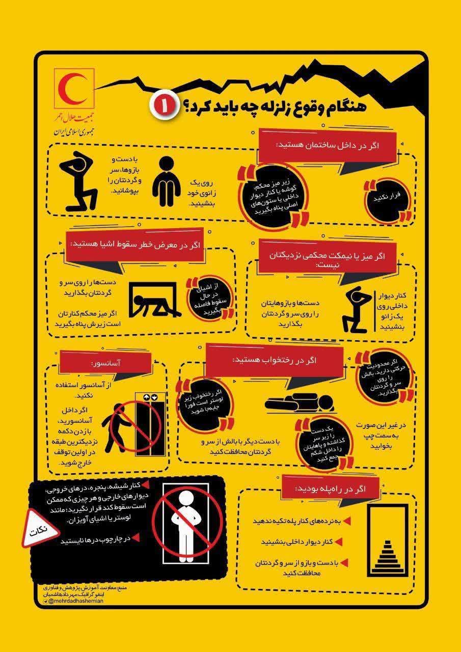 در هنگام زلزله اصفهان چه باید کرد